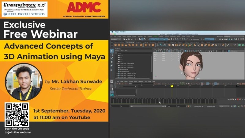 Advanced Concepts of 3D Animation using Maya