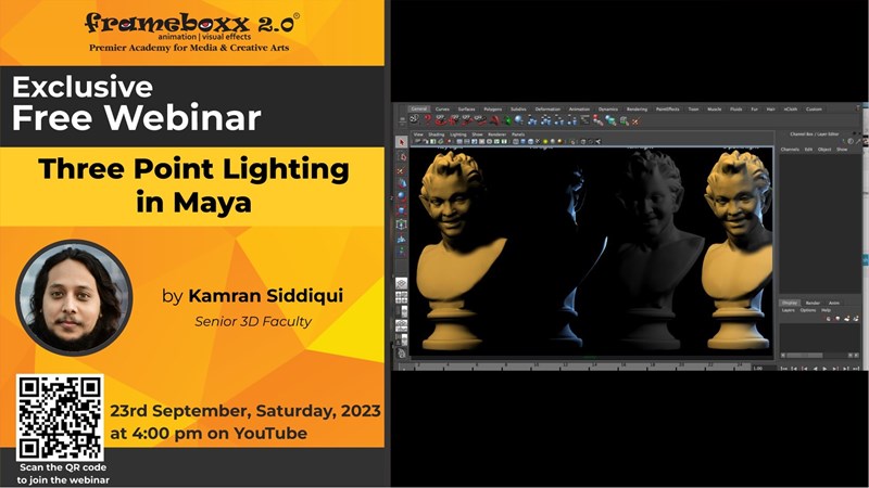Webinar on Three Point Lighting in Maya